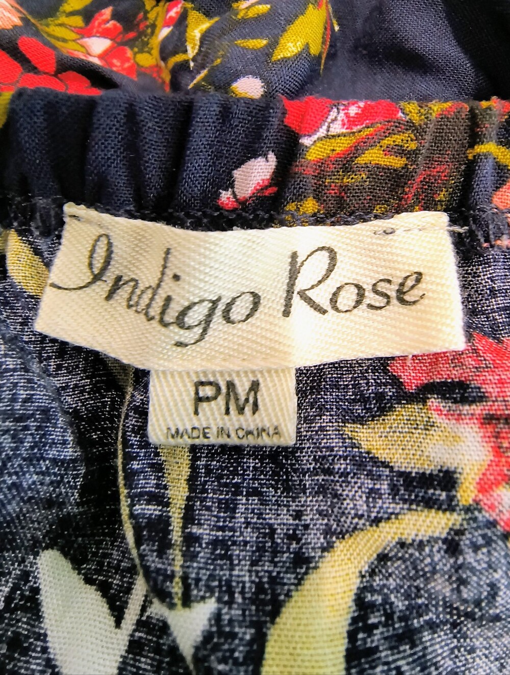 NWT Indigo Rose Navy Floral Off-Shoulder Summer Dress - Picture 4 of 5